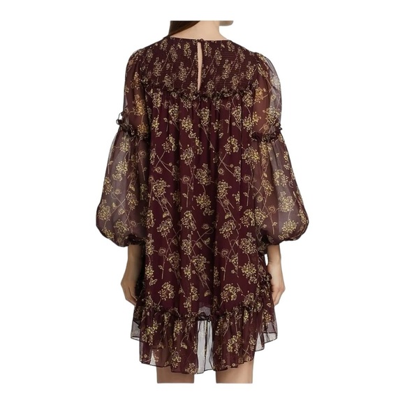 Cinq a Sept Zola Chiffon Floral Print Minidress NWT - Picture 4 of 9